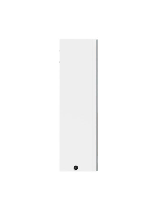vidaXL Καθρέπτης Μπάνιου Led με Ράφι & Ντουλάπι 60x13cm Λευκός