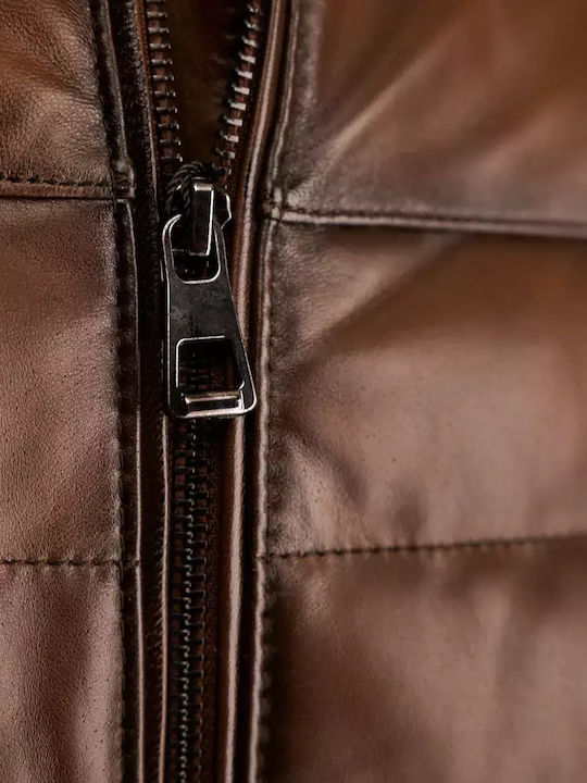 Leather Jacket Tabac Brown