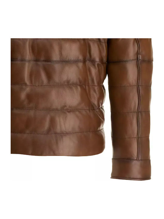 Leather Jacket Tabac Brown