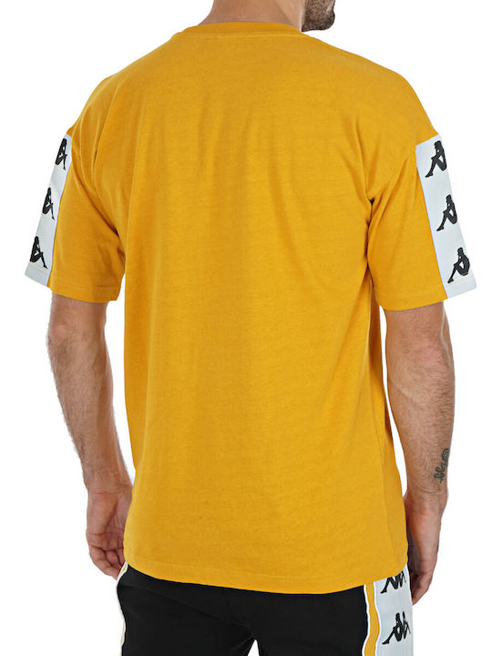 Kappa 222 Banda 10 Men's Short Sleeve T-shirt Yellow