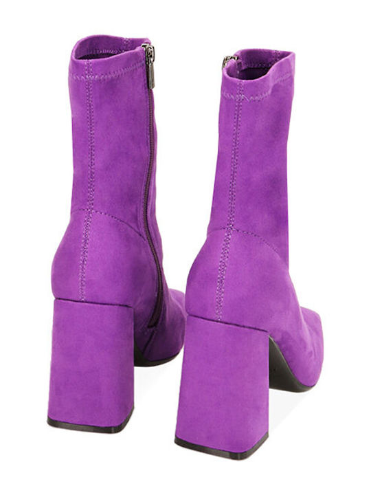 Stiefeletten Damen Lila