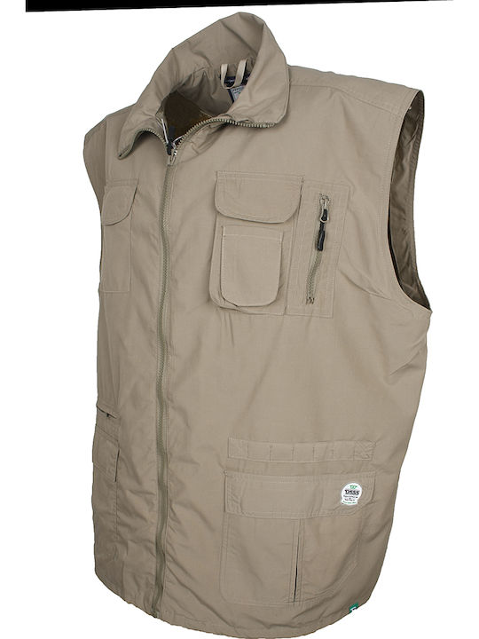 The DUKE Clothing Co. Men's Sleeveless Jacket Beige