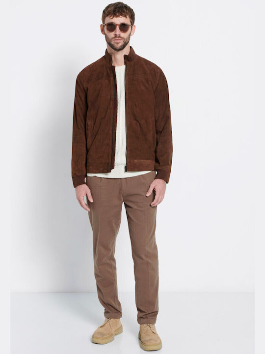 Marron Men's Winter Leather Jacket CAFE