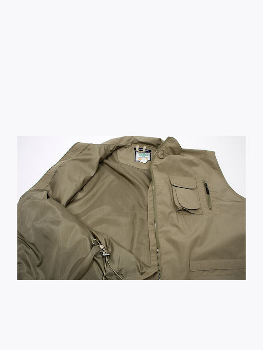 Sleeveless Jacket Beige