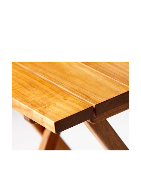 Hilfsmittel Gartentisch für Kleine Außenbereiche aus Teak Zusammenklappbar 80x60x75cm