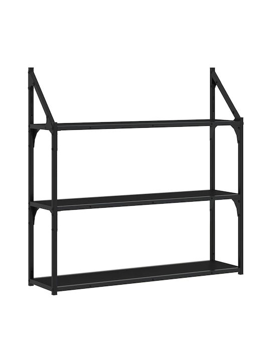 Shelf Wall Black 80x21x78.5cm