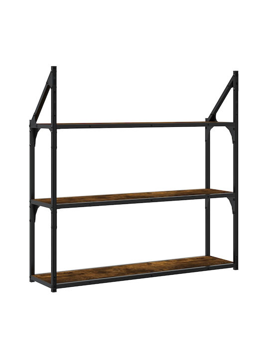 Wall Shelf Smoked Oak 80x21x78.5cm