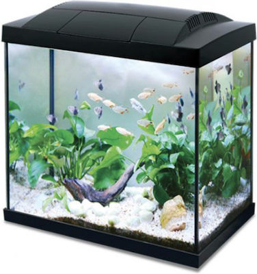 Hailea K-45 Acvariu de Pești cu Capacitate de 45lt cu Iluminare, Filtru și 44.5x29x44.7cm. Negru