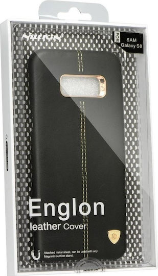 Nillkin Englon Задна корица Кожа Черен (Galaxy S8)