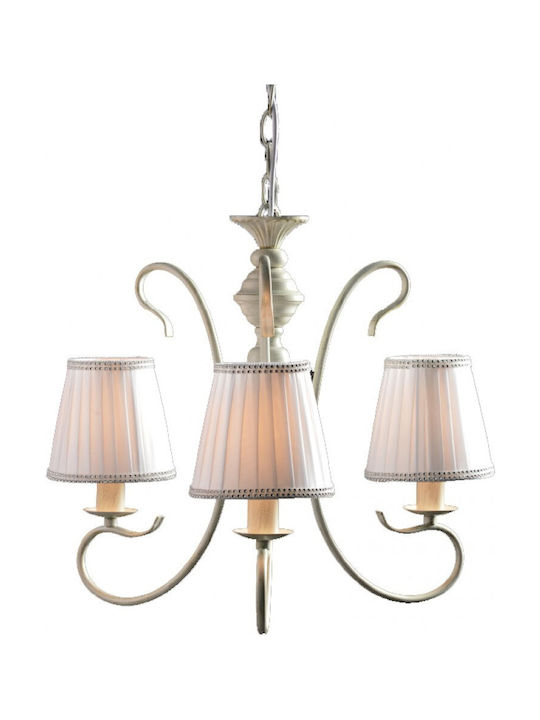 Aca Dijon Chandelier Lampshade 5xE14 White 93cm DL7615