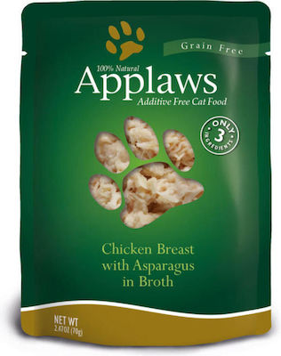 Applaws Natural Cat Food Nasses Katzenfutter für Katze in Beutel mit Huhn 70gr