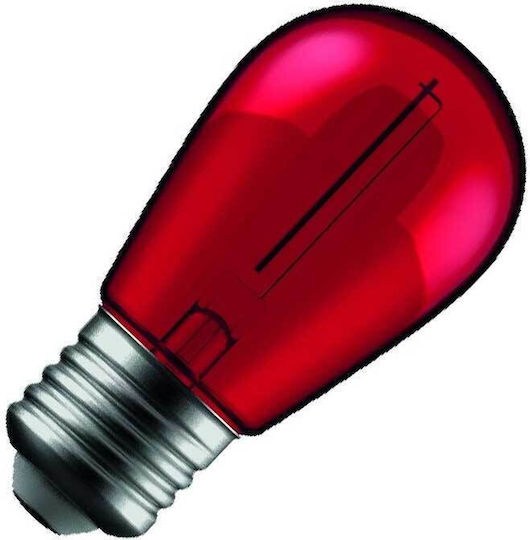Avide ABDLS44F-1W-R Bec LED 1W 86mm pentru Soclu E27 Roșu 50lm