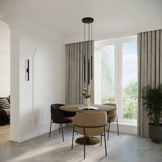 Sollux Pastelo Pendant Light Black with Socket G9 21.5x8.5x51.5cm