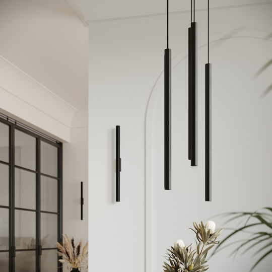 Sollux Pastelo Pendant Light Black with Socket G9 21.5x8.5x51.5cm