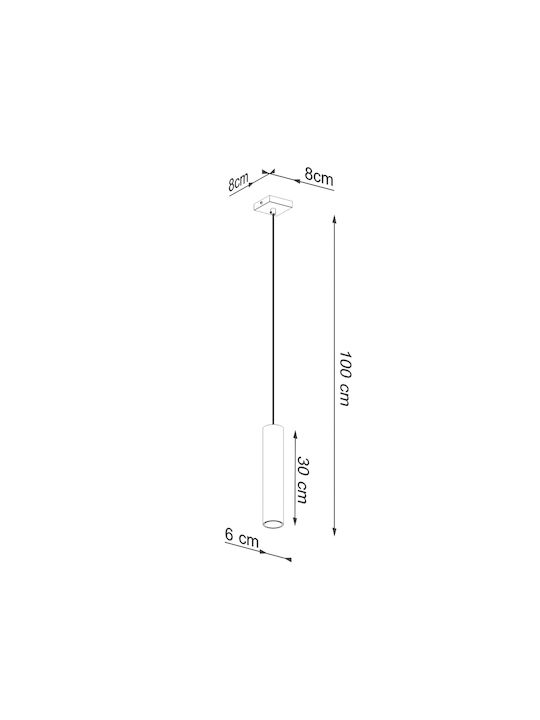 Sollux Lagos Pendant Light Single-Light for Socket GU10 Gold