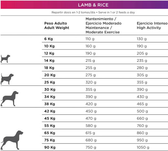Dingonatura 0.5kg Dry Food Diet for Adult Dogs with Rice and Lamb