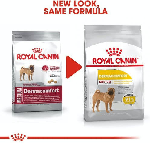 Royal Canin Dermacomfort Medium 3kg Dry Food Gluten-Free for Adult Medium Breed Dogs with Rice