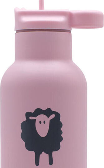 Ecolife Kids Water Bottle Thermos Stainless Steel with Straw Sheep 350ml