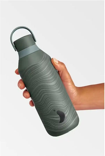 Chilly's Series 2 Elements Stainless Steel Thermos Bottle BPA Free 500ml Wind Gray