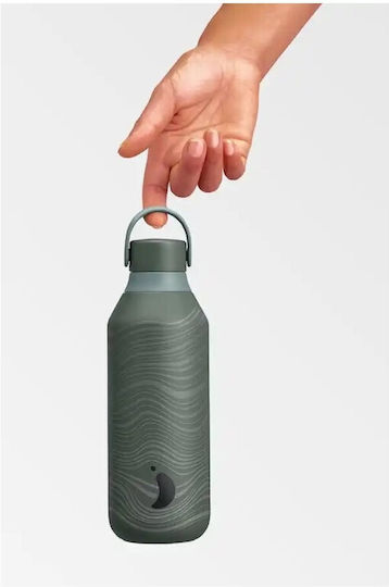 Chilly's Series 2 Elements Stainless Steel Thermos Bottle BPA Free 500ml Wind Gray