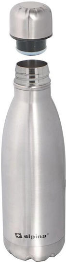 Alpina Appliances Flasche Thermosflasche Rostfreier Stahl 500ml Silber