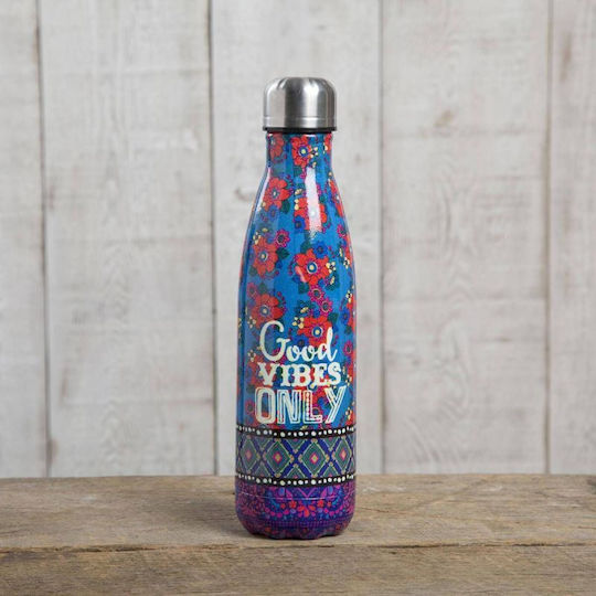 Natural Life Vibes Flasche Thermosflasche Rostfreier Stahl BPA Frei 500ml Mehrfarbig