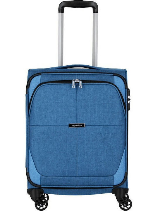 Travelite Nida Medium Fabric Blue Suitcase with 4 Wheels Height 67cm