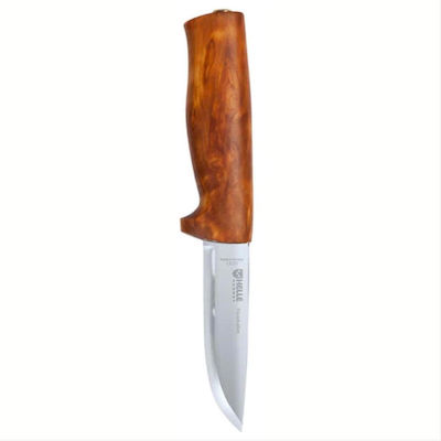 Helle Fossekallen 49 Knife Brown with Blade made of Steel in Sheath