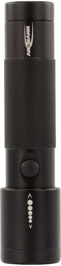 Ansmann Rechargeable Flashlight LED IP54 with Maximum Brightness 200lm Future T200F Black