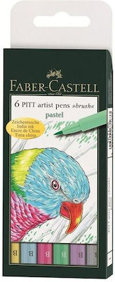 Faber-Castell Pitt Artist Markere de Proiectare Multicolor 6buc