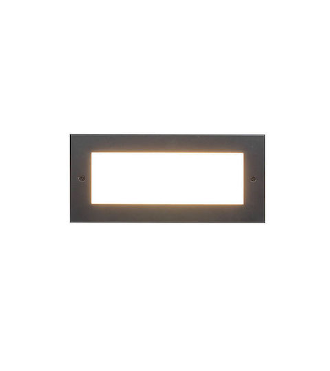 Sun Light Wall-Mounted Outdoor Ceiling Light LED IP65 10W with Warm White Light 24.6x7εκ.