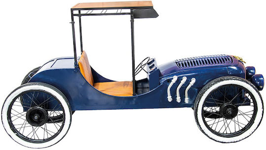 Metal Oldtimer Masă Bar Din Lemn Cu Ramă Metalică Albastră 230x67x120cm