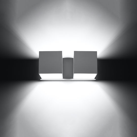 Sollux Quad 2 Modern Lamp Wall with Socket G9 White 31x14x14cm