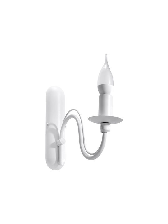 Sollux Minerwa Classic Lamp Wall with Socket E14 White 6x20x15cm