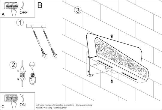 Sollux Antares Modern Lamp Wall with Socket G9 White 40x17x8cm