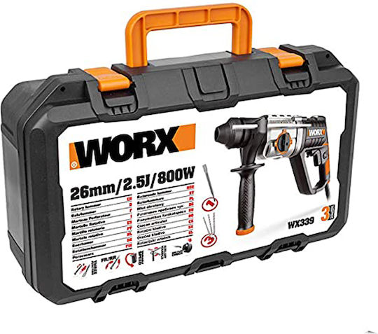 Worx WX339 Impact Demolition Hammer Electric 800W with Chuck SDS Plus WX339