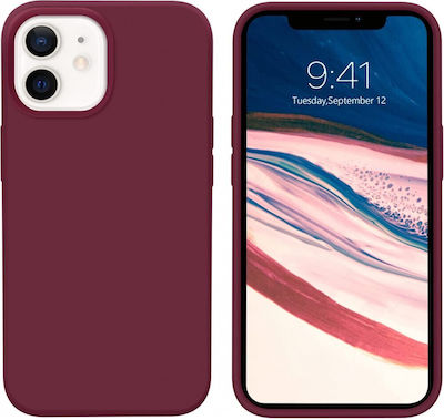 Umschlag Rückseite Silikon Burgundisch (iPhone 11)