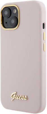 Guess Plastic Back Cover Pink (iPhone 15)