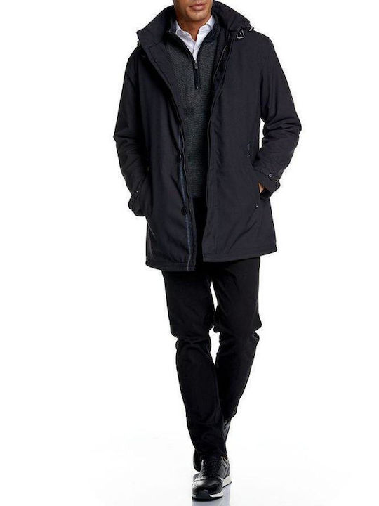 Herren Winter Jacke Lässig Μαύρο.