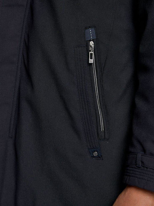 Herren Winter Jacke Lässig Μαύρο.