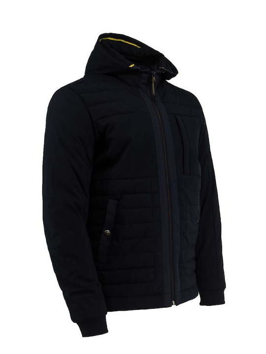 Jeremy Boy Herren Winter Jacke Lässig Μπλε