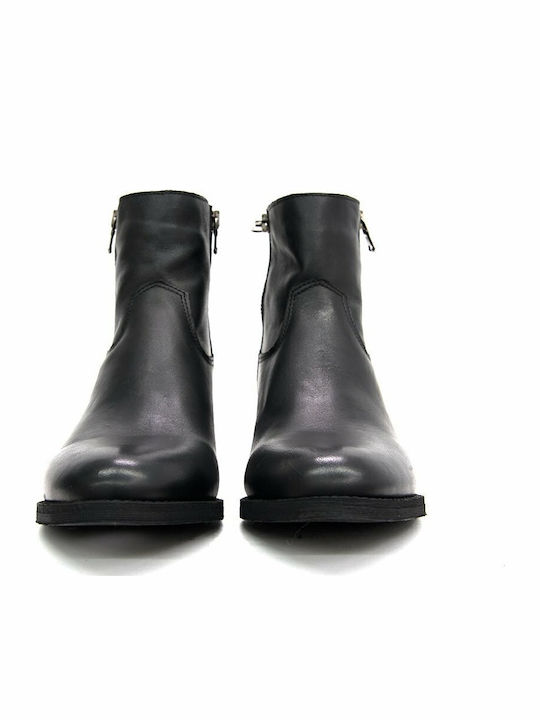 Leather Women's Ankle Boots Black