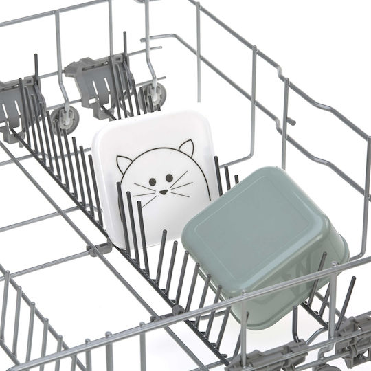 Laessig Little Chums Cat Πλαστικό Παιδικό Σετ Φαγητού 0.24lt Λευκό