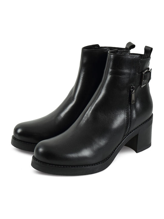 Leon Arch Leather Women's Ankle Boots Black