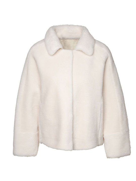 Women's Short Fur Ecru