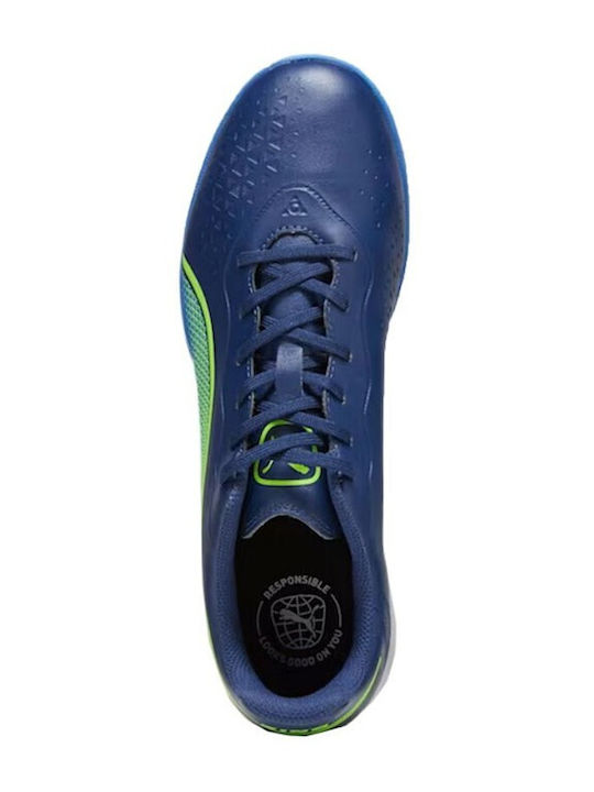 PUMA King Match Fußballschuhe mit geformten Stollen Blau