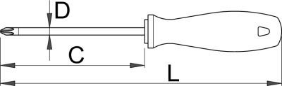 Unior PZ1x80mm Screwdriver Cross