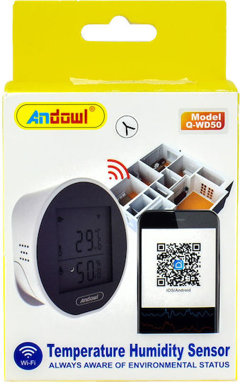 Andowl Q-WD50 Digital Thermometer & Hygrometer for Indoor Use