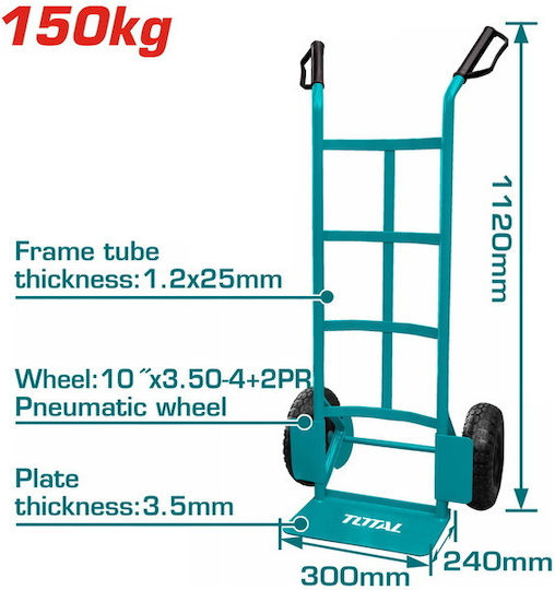 Total Transport Trolley for Weight Load up to 150kg Blue