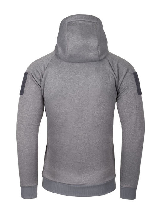 Urban Herren Sweatshirt mit Kapuze und Taschen Melange Grey